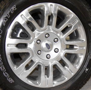 09-14 FORD F150 LARIAT/FX4/PLATINUM 20x8.5 Dbl 8 Spoke w Groove in Ends POLISHED