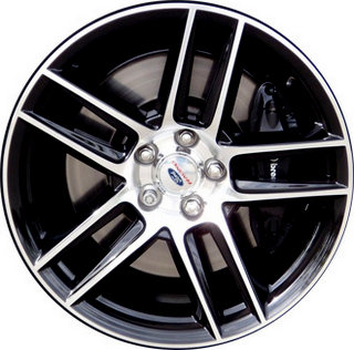 12-14 FORD MUSTANG BOSS 302 19x9 Contoured Double 5 Spoke B MACH/BLACK FRONT