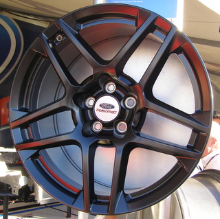 13-14 FORD MUSTANG 19x9.5 Double 5 Spoke, Flared Ends SATIN BLACK