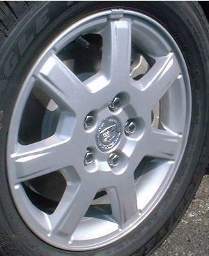 06-07 CADILLAC CTS 16x7 7 Spoke with Raised Ends SILVER, OPTN PF4