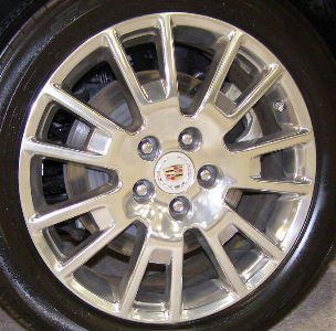 08-11 CADILLAC STS 4 18x8 Front Angular Double 7 Spoke POLISHED, OPTN P40