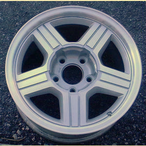 91-92 CHEVROLET CAMARO RS 16x8 Front Flat 2 Slotted 5 Spoke MACHINE/SILVER