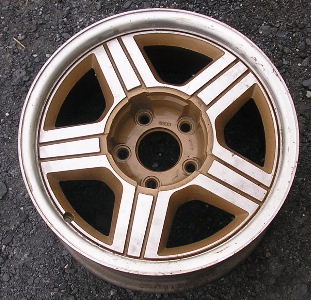 91-92 CHEVROLET CAMARO RS 16x8 Front Flat 2 Slotted 5 Spoke MACHINE/GOLD