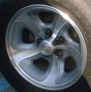 98-04 CHEVROLET S10 LS PICKUP 4X2 15x7 Thin Twisted Dished 5 Spoke A MACHINE/ARGENT