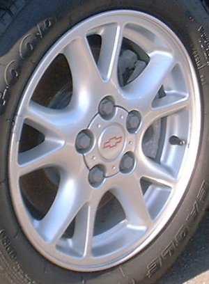00-02 CHEVROLET CAMARO 16x8 Forked Soft 10 Spoke A SILVER, OPT N96