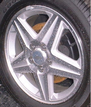 03-05 CHEVROLET IMPALA LS 17x6.5 Tapered Grooved 5 Spoke MC/SILVER, OPTN PO4