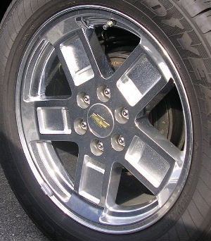05-06 CHEVROLET AVALANCHE 20x8.5 5 Spoke w Indented Pocket in Ea CHROME - DLR ACCSRY