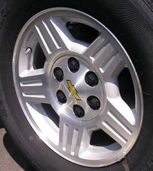 07-12 CHEVROLET AVALANCHE LS 17x7.5 Double Grooved Flat 5 Spoke MC/SILVER OPTN N93