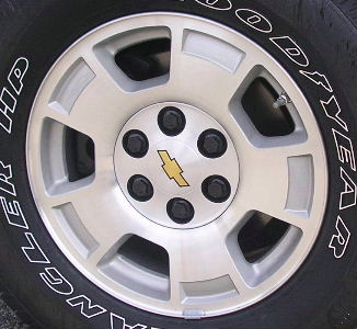 07-13 CHEVROLET AVALANCHE LS/LT1 17x7.5 Wide Flat 5 Spk, Groove in End MC/SILVER OPTN P46