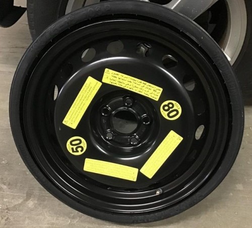 09-17 AUDI Q5 18x6 Mini Spare w Inflatable Tire BLACK STEEL