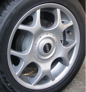 08-09 COOPER CLUBMAN 16x6.5 Forked 5 Spoke 1512350 A SILVER, ST 84