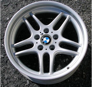 00-01 BMW 740I 18x8 M Parallel Double 5 Spoke 2229730 SILVER FRONT - ST 37