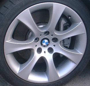 04-10 BMW 525I/528I/530I/535I/545I/550I 18x8 e20 Dished Flared Thin 7Spk 6760617 RWD SILVER FRONT ST 124