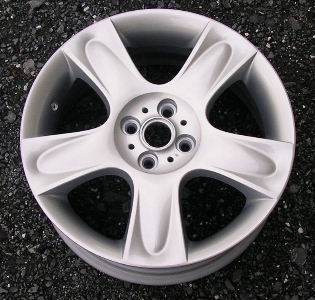 08-09 COOPER CLUBMAN 17x7  Domed 5 Spok w Raised Edges A SILVER - ST 91