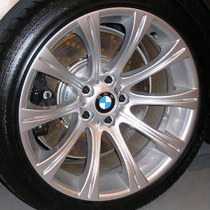 06-10 BMW M5 19x9.5 Dished Grooved Thin 10 Spoke BRILLIANT REAR - ST 166