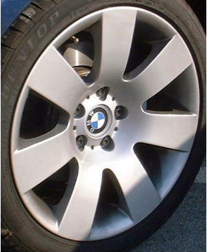 06-10 BMW 525XI/528I/530XI/535XI 18x8 et43 Dished Flat 7 Spoke 6767540 SILVER - STYLE 123