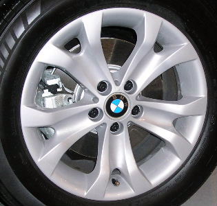04-06 BMW X5 4.4I 18x8.5 Flared Grooved Notched 5 Spoke SILVER - ST 183