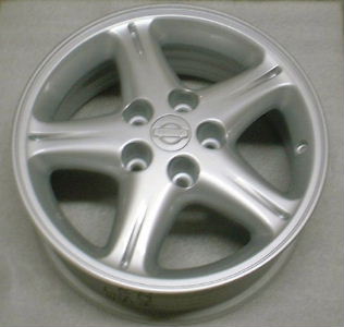 97-99 NISSAN MAXIMA SE 16x6.5 Indented Soft Thin 5 Spoke SILVER