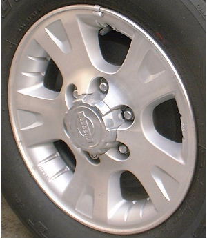 01 NISSAN PATHFINDER XE 16x7 Flared 5 Spoke w Indent in Each C SILVER PAINTED