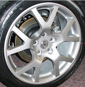 05-06 NISSAN ALTIMA SE/R 18x8 Forged Thin Forked 10 Spoke ARGENT