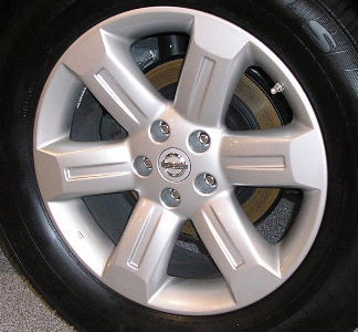 06-08 NISSAN MURANO S/SL AWD 18x8 Grooved 6 Spoke with Flat End B SILVER EARLY