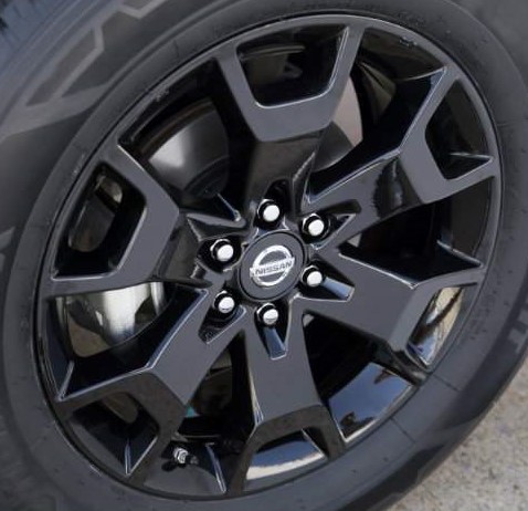 18-21 NISSAN PICKUP FRONTIER PRO-4X 18x7.5 Angular 6 Spoke, Slotted Ends BLACK (MIDNIGHT EDITION)