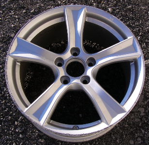 08-09 HONDA S2000 17x7 Thin Angular Grooved 5 Spoke A SILVER FRONT