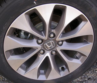 13-15 HONDA ACCORD EX-L/LX-S COUPE 17x7.5 Flat Pointed Double 5 Spoke MACH/GREY TPMS
