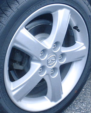 02-03 MAZDA PROTEGE5 16x6 5 Spoke with Raised Ends A SILVER U-MOLD