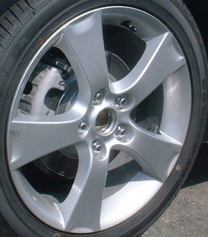 04-06 MAZDA 3 2.3L 17x6.5 Flared 5 Spoke with Indent in End A HITACHI SILVER