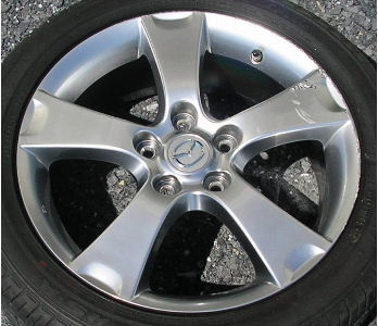 05-06 MAZDA 3 2.3L 17x6.5 Flared 5 Spoke with Indent in End C SMOKE BRILLIANT