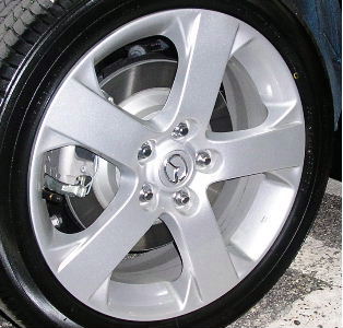 06-09 MAZDA 5 GT/SPORT/TOURING 17x6.5 5 Spoke with Flared Ends SILVER