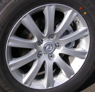 10-13 MAZDA CX-7 SV/SPORT/TOURING 17x7 Thin 10 Spoke, Grooved Ends SILVER