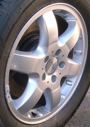 02-05 MERCEDES ML320/ML350/ML500 17x8.5 Arched 6 Spoke 1634012702 163 CHASSIS - SILVER