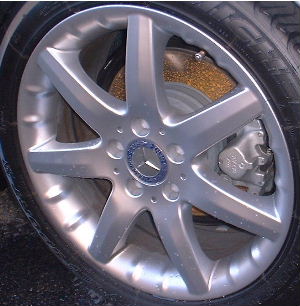 05 MERCEDES C230/C320 COUPE 17x8.5 Thin Peaked 7 Spoke 203 CH - BRILLNT REAR