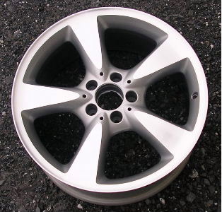 06-07 MERCEDES SL600 18x8.5 Front Tapered Flat 5 Spoke 230 CHASSIS - SILVER