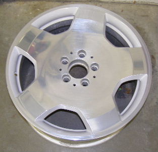 07-09 MERCEDES S550/S600 18x8.5 Front Broad Faced Short 5 Spoke 221 CH - POLISH/SILVER