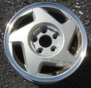 91-93 DODGE STEALTH ES 15x6.5 Flat 5 Spoke Directional RIGHT SILVER/GREY