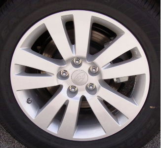 08-14 SUBARU B9 TRIBECA LIMITED/TOURING 18x8 Flared Indented Double 5 Spoke SILVER SPARKLE