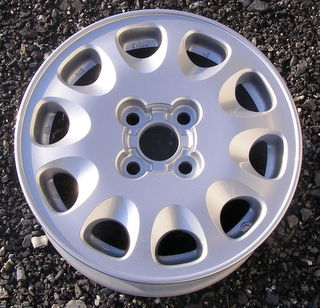 93-97 TOYOTA COROLLA 14x5.5 10 Hole with Open Lugs A SILVER, MAG LUGS