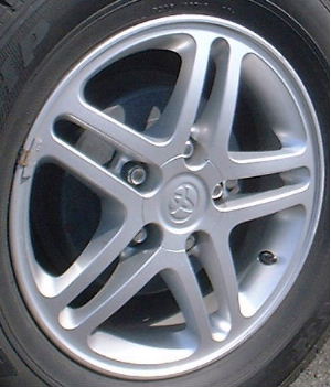 97-05 TOYOTA CAMRY LE 15x6 Flat Doubl 5 Spoke w Open Lugs SILVER MAG, 2