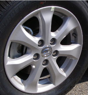 07-11 TOYOTA CAMRY LE/XLE 16x6.5 Contoured Flared 7 Spoke B SILVER - JAPAN