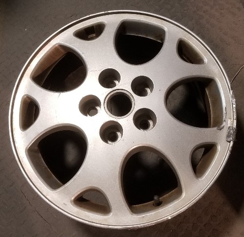 02-07 SATURN VUE 16x6.5 Flat Flared Forked 5 Spoke SILVER, OPTN NW0
