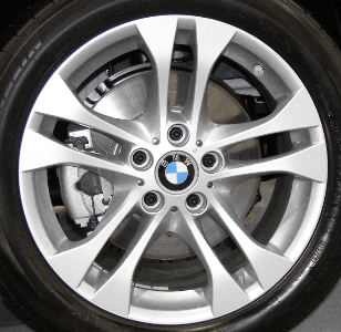 04-10 BMW X3 3.0 SI 18x8 Thin Flared Double 5 Spoke SILVER - STYLE 205