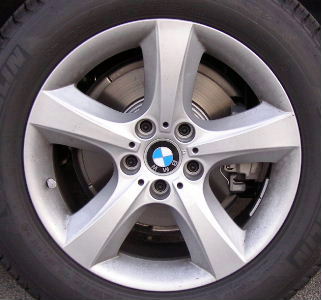 07-13 BMW X5 3.0SI/3.5D 18x8.5 Angular Flared 5 Spk, Raised Face SILVER - STYLE 210