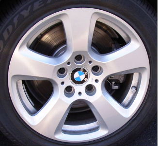06-10 BMW 525i/528I/530I/535I/550I 17x7.5 Dished Flat 5 Spoke w Edge SILVER - ST 243