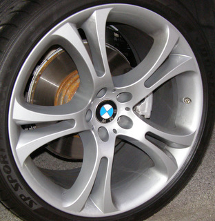 10-14 BMW X5 XDRIVE50I 21x11.5 Thin Flared Double 5 Spoke SILVER REAR - ST 275