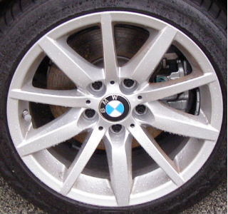 08-13 BMW 323I/328I/335I 17x8 Thin Angular Alternatg 10 Spoke SILVER FRONT, STYLE 286
