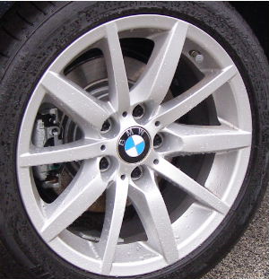 08-13 BMW 323I/328I/335I 17x8.5 Thin Angular Alternatg 10 Spoke SILVER REAR, ST 286