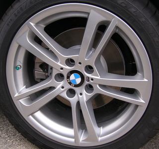 15-18 BMW X4 19x9.5 Twisted Carved Double 5 Spoke SILVER REAR ST 369